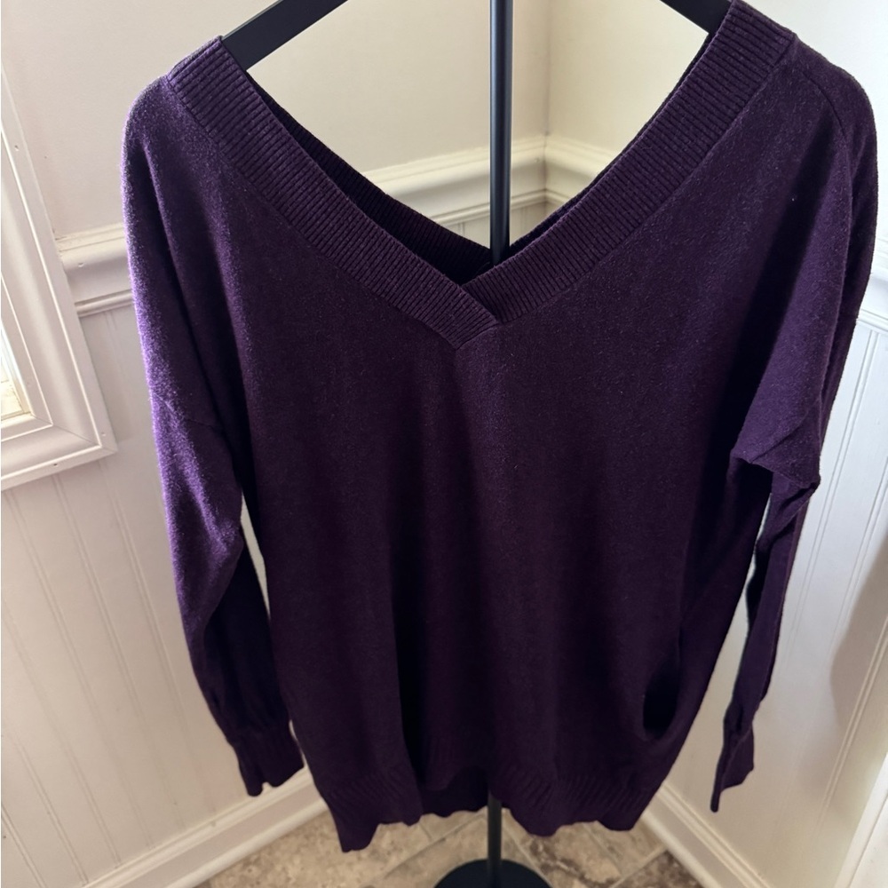 Victoria's‎ Secret Deep Purple V-Neck Sweater